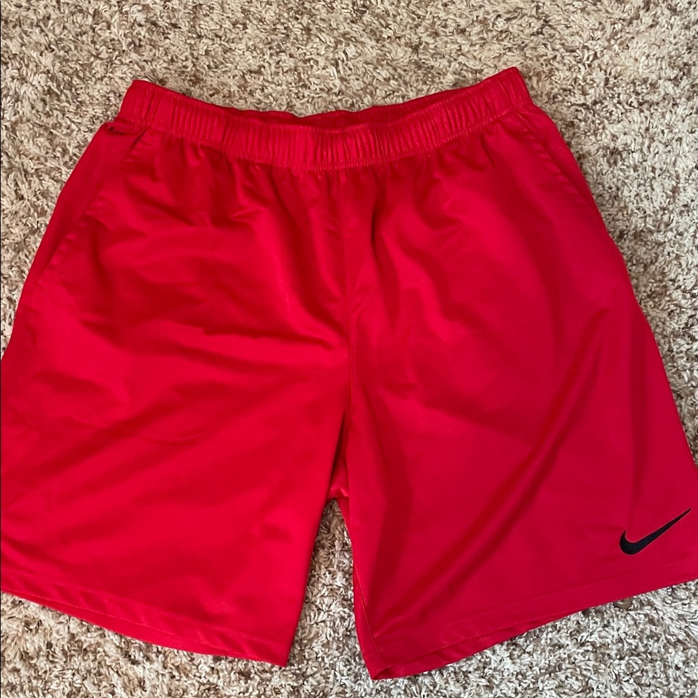 Nike Men's Dri-fit Athletic Shorts. Color Red
Size XXL